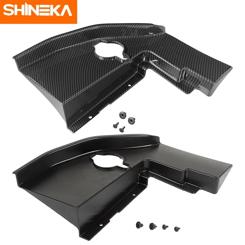 SHINEKA Car Wiper Spray Bottle Decoration Cover for Dodge Charger for Dodge Challenger 2015+ ABS Carbon Fiber Black Accessories